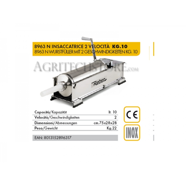 Ensachage Reber 8963 N * 10 kg. Agritech Store