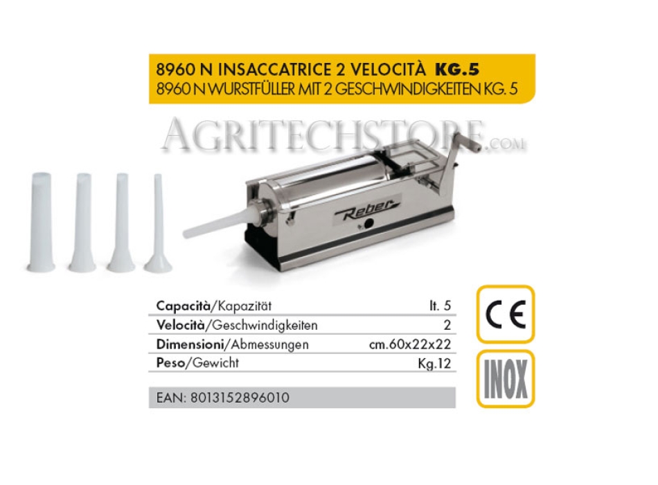 Ensachage Reber 8960 N * 5 kg. Agritech Store