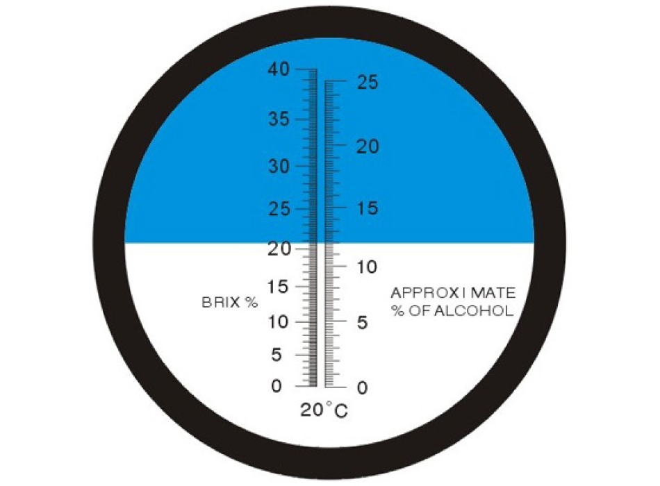 Réfractomètre Alcoolometro RHW optique 25 Brix et alcool Agritech Store