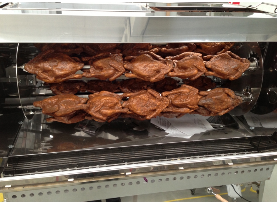 Poulets Rôtisserie pour professionnel en acier inoxydable 15-18 Poulets "Sans shopping" Agritech Store