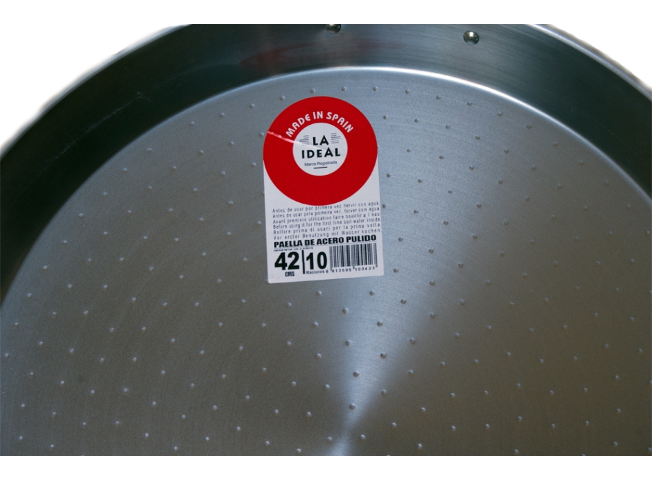 Poêle à paella en fonte, diamètre 42 cm, avec 2 poignées Agritech Store