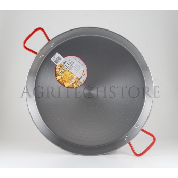 Poêle à paella en fonte, 60 cm de diamètre, avec 2 poignées. Agritech Store