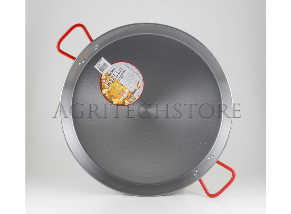 Poêle à paella en fonte, 60 cm de diamètre, avec 2 poignées. Agritech Store