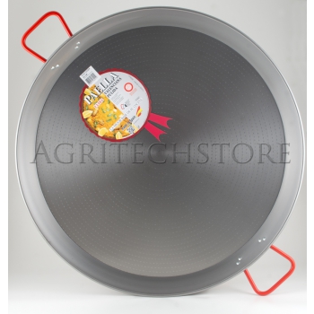 Poêle à paella en fonte, 80 cm de diamètre, avec 2 poignées. Agritech Store