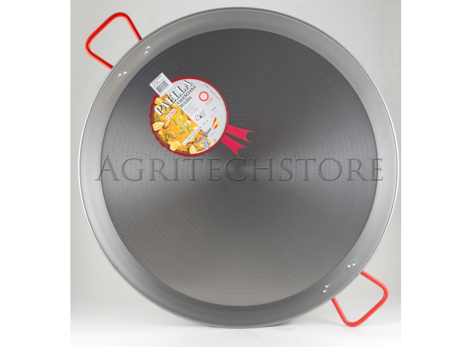 Poêle à paella en fonte, 80 cm de diamètre, avec 2 poignées. Agritech Store