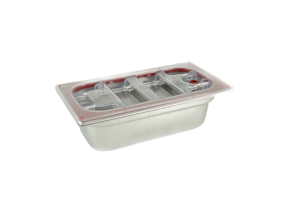 Chaud d'acier H 150 1/3 Gastronorm couvercle et polycarbonate Agritech Store
