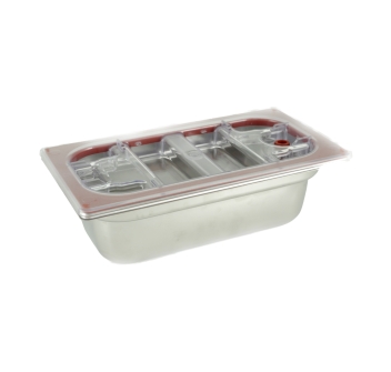 Chaud d&#39;acier H 100 1/3 Gastronorm couvercle et polycarbonate Agritech Store