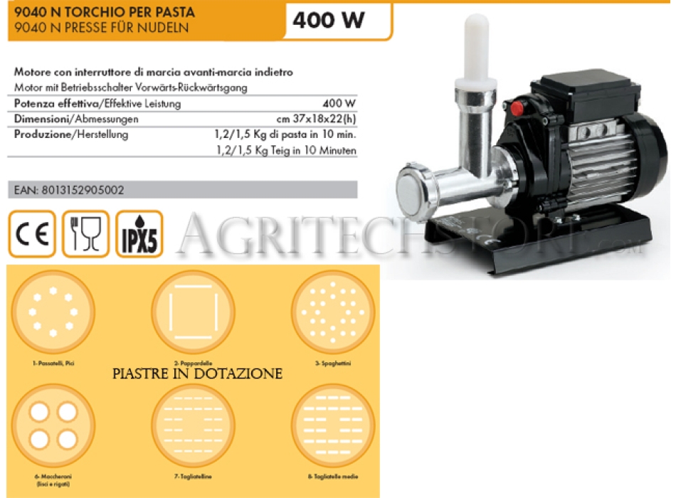 Torchio pâtes Reber N3 9040n Agritech Store