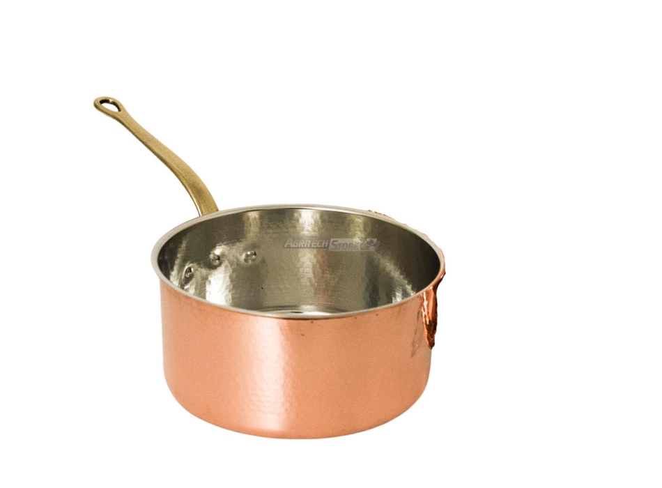 Casserole en cuivre 1 anse avec couvercle Agritech Store