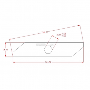 Couteau fixe trempé pour scarificateur Agrinova Agritech Store