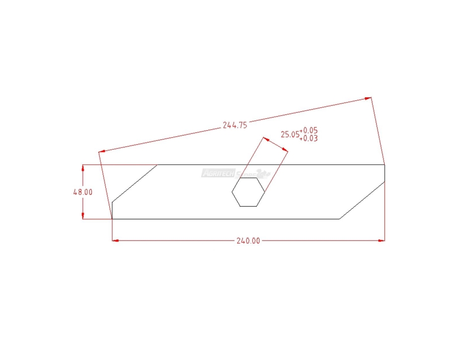 Couteau fixe trempé pour scarificateur Agrinova Agritech Store