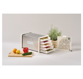 Déshydrateur domestique Biosec Silver B5-S en acier inoxydable – 5 paniers Agritech Store