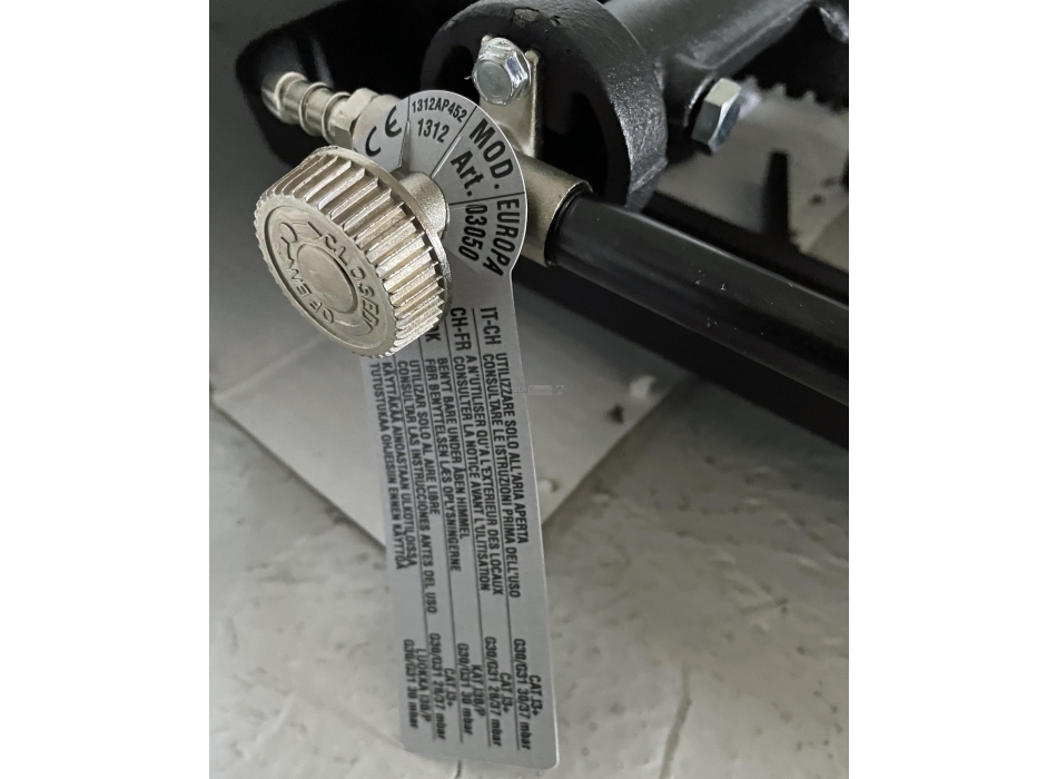 Réchaud à gaz d'extérieur 2 feux 8 kW en fonte peinte Agritech Store