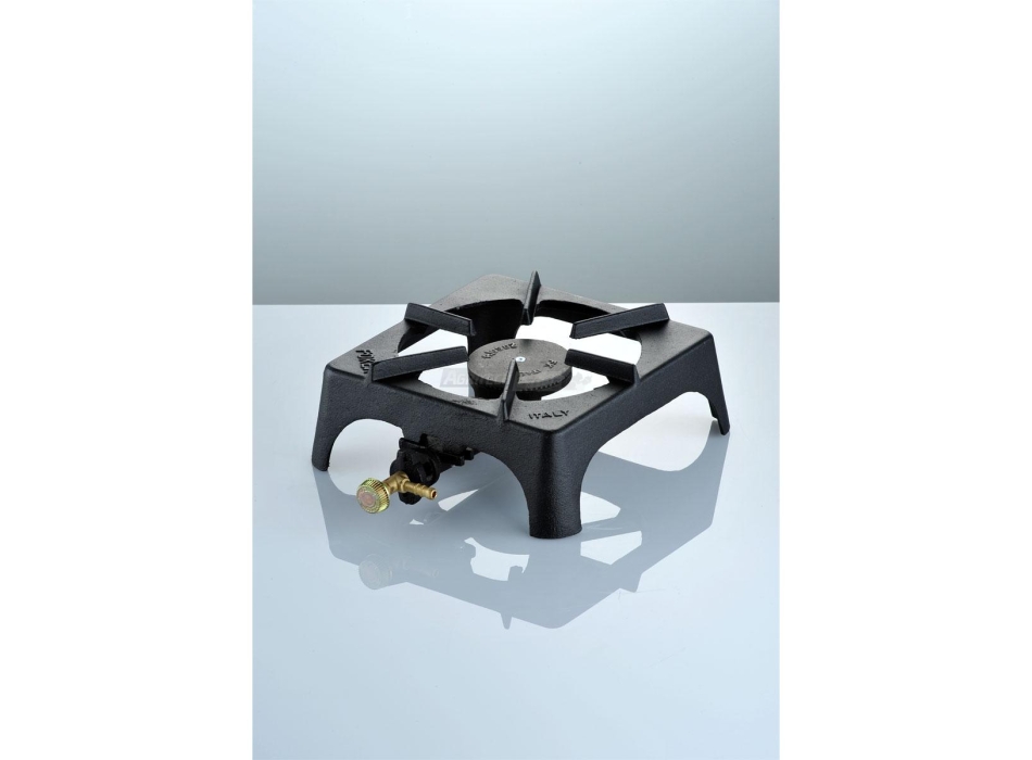 Réchaud à gaz extérieur en fonte peinte 2,5 kW 1 brûleur avec thermocouple Agritech Store