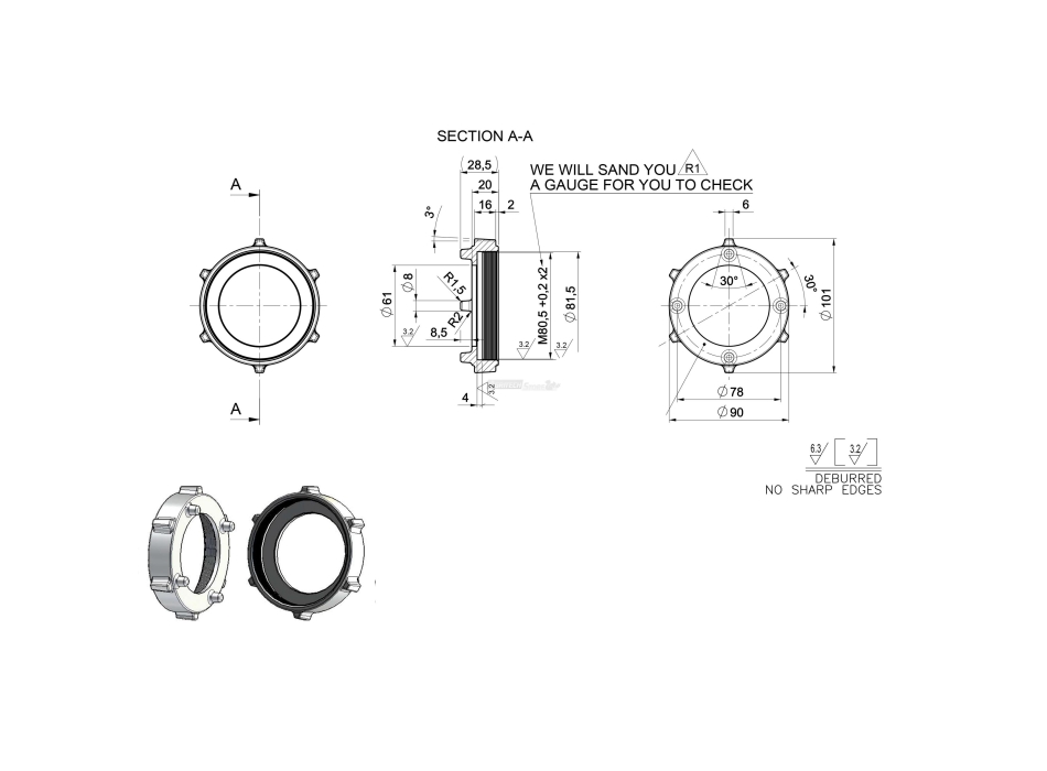BAGUE pour hachoir Reber TC 12 Agritech Store