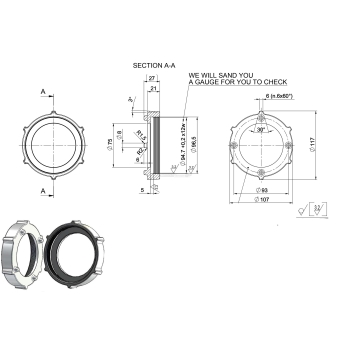 Bague pour hachoir Reber TC 22 Agritech Store