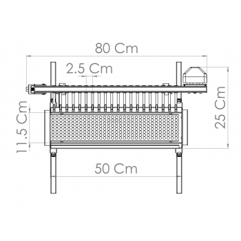 Tourner les Brochettes & Arrosticini Tecnoroast 20 pièces Unique Agritech Store