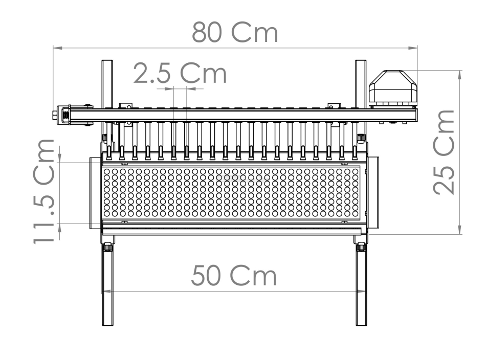 Tourner les Brochettes & Arrosticini Tecnoroast 20 pièces Unique Agritech Store