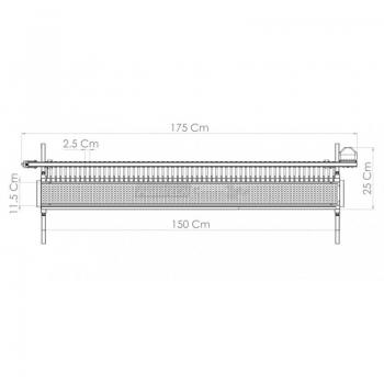 Grill Giraspiedini & Arrosticini Tecnoroast 60 pièces Unique Agritech Store