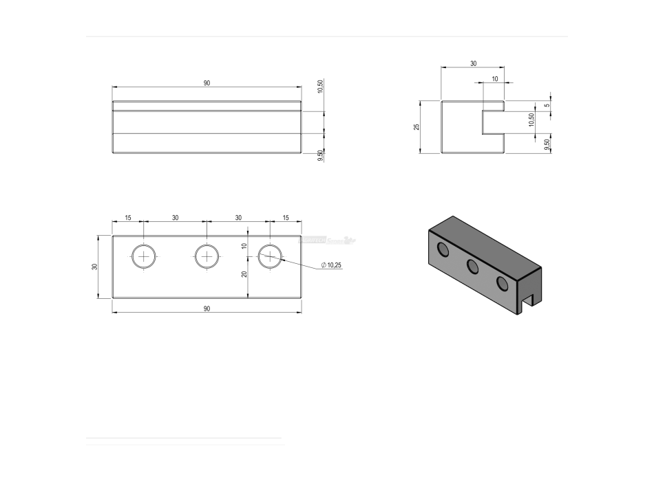 Guide A7/A10 V-OR à 3 trous Agritech Store