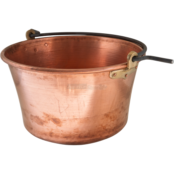 Chaudron en cuivre à fond rond avec anse cintrée - différentes tailles Agritech Store