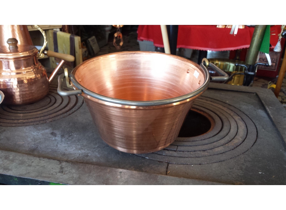 Marmite en cuivre à fond rond et anse arquée - différentes tailles Agritech Store