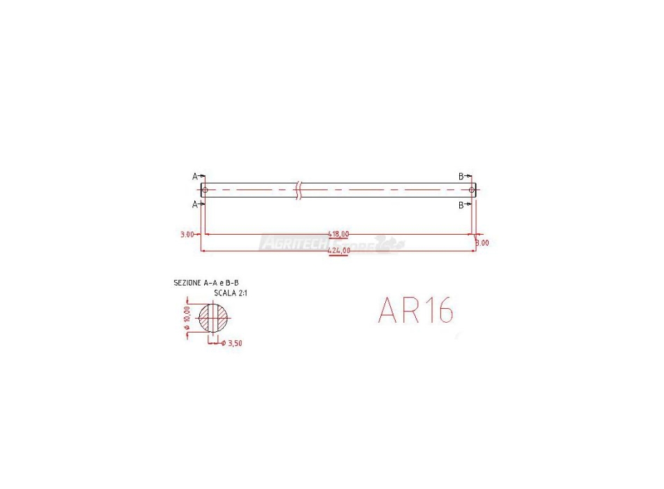 Axe porte-couteau pour scarificateurs Agrinova  Agritech Store