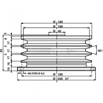 Poulie d'embrayage centrifuge automatique Ø 190 mm Agritech Store