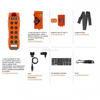 Radiocommande pour levage E1 Mia Base Agritech Store