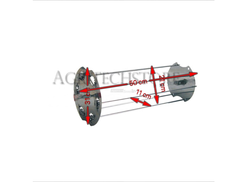Sunburst Rotisserie par satellite de 50 cm. 0530 + Auction Agritech Store