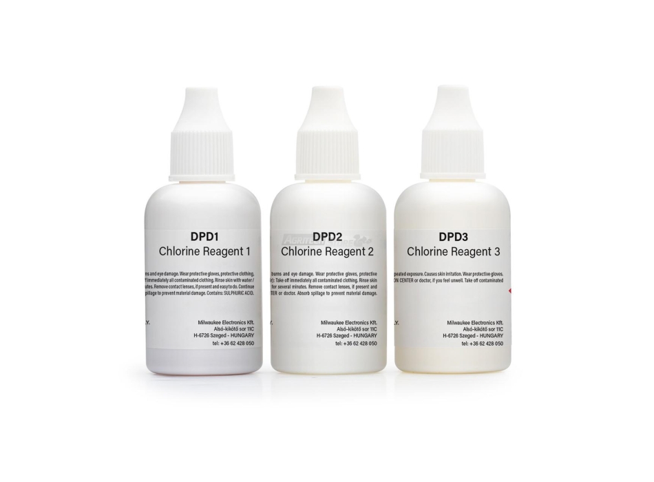 Réactifs liquides pour les tests de chlore libre, total et pH Agritech Store