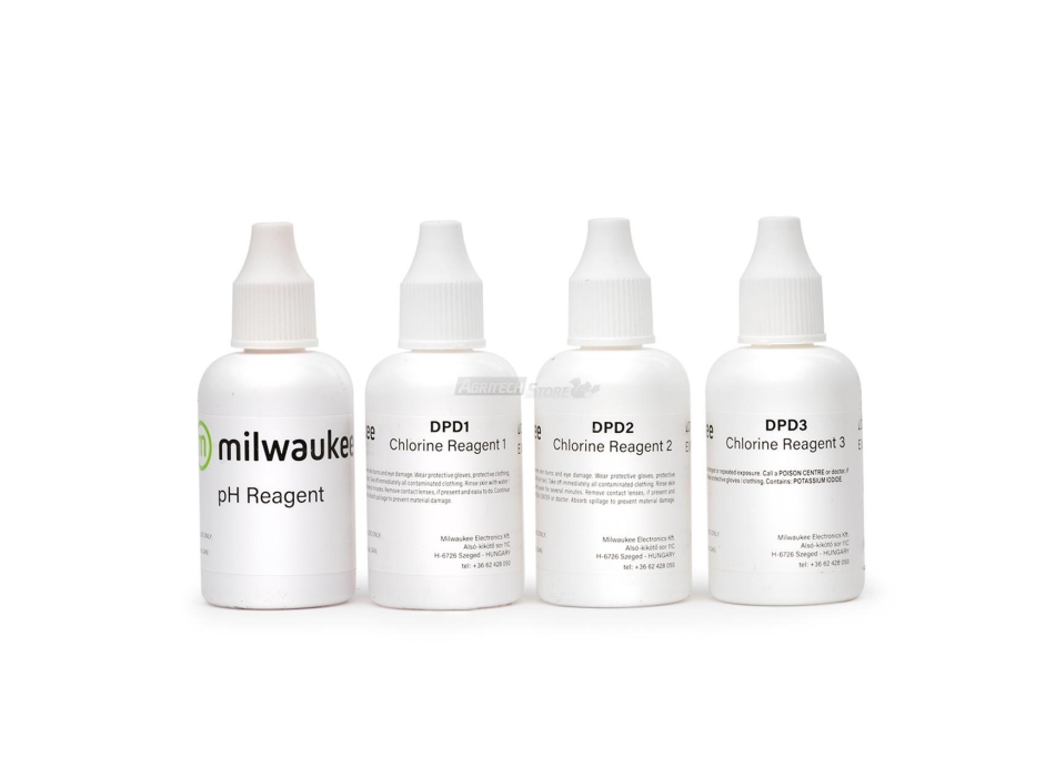 Réactifs liquides pour les tests de chlore libre, total et pH Agritech Store