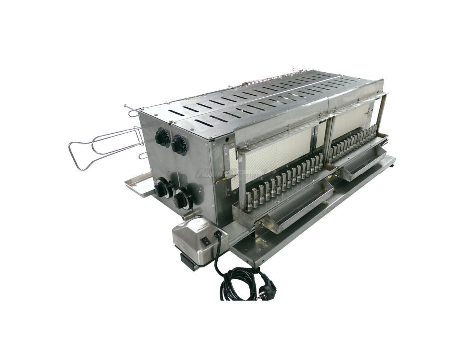 Tecnoroast TGPD-60 Double Gas Pro – Grill à gaz automatique professionnel pour 60 arrosticini Agritech Store