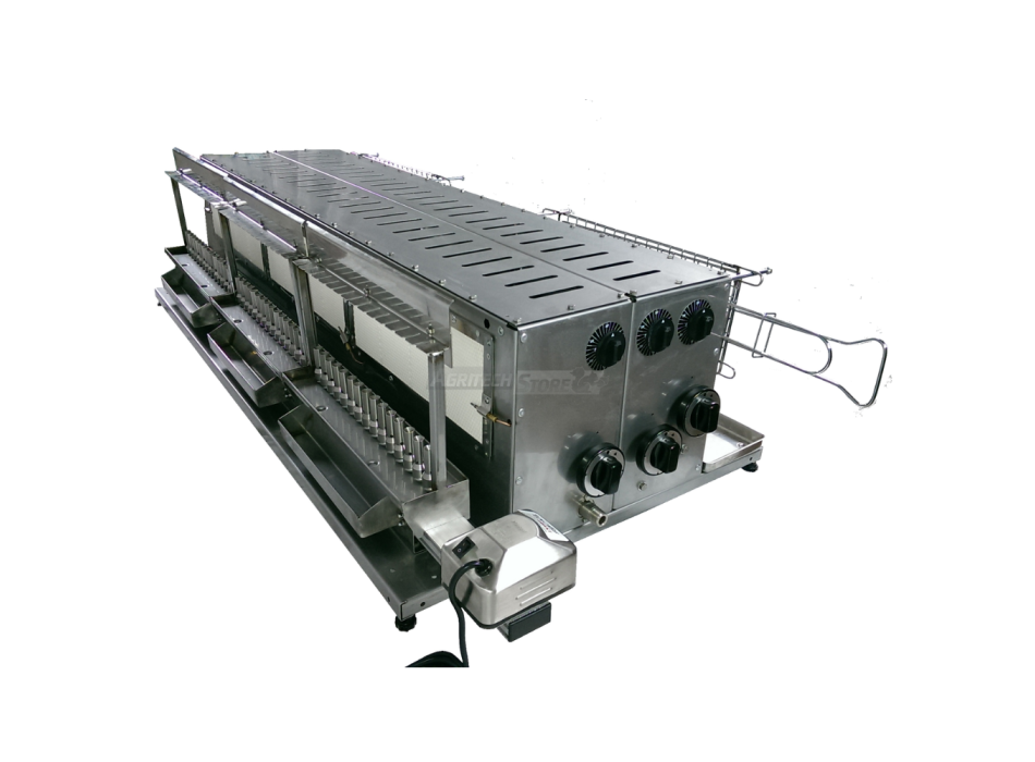 Tecnoroast TGPD-90 Double Gas Pro – Grill à gaz automatique professionnel pour 90 arrosticini Agritech Store