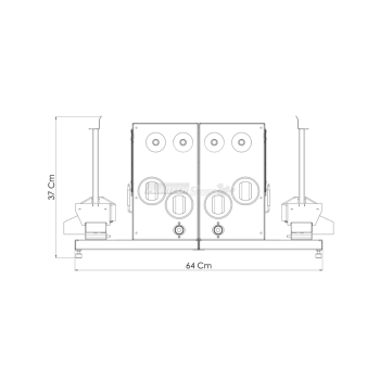 Tecnoroast TGPD-90 Double Gas Pro – Grill à gaz automatique professionnel pour 90 arrosticini Agritech Store