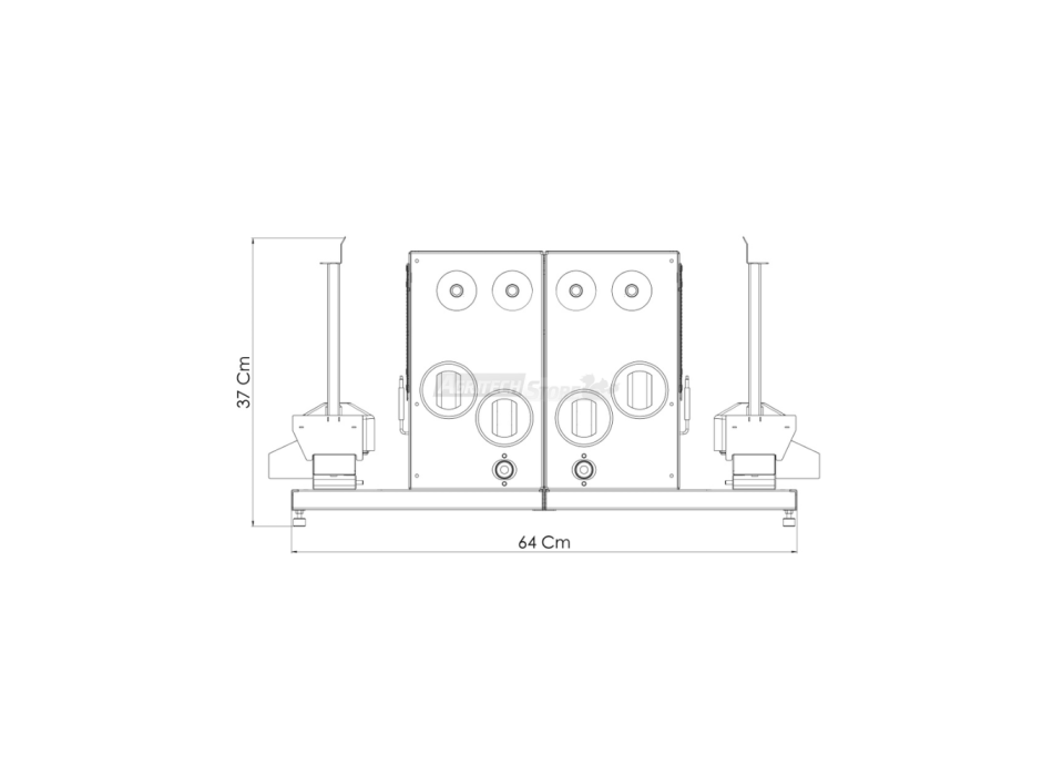Tecnoroast TGPD-90 Double Gas Pro – Grill à gaz automatique professionnel pour 90 arrosticini Agritech Store