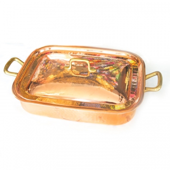 Poêle en cuivre à 2 poignées avec couvercle Agritech Store