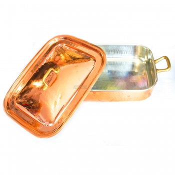 Poêle en cuivre à 2 poignées avec couvercle Agritech Store