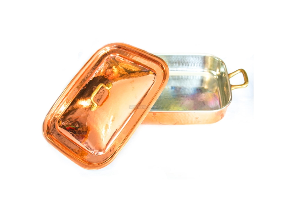 Poêle en cuivre à 2 poignées avec couvercle Agritech Store