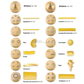 Matrices à pâtes - Optionnelles pour la machine Chef at Home Agritech Store